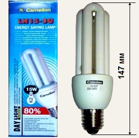 Лампа энергосберегающая 3U CAMELION LH15
