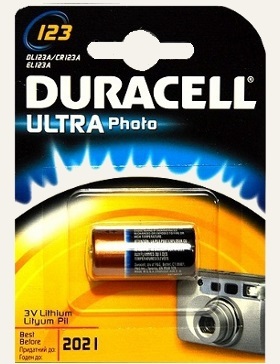 Батарейка 123 Duracell 