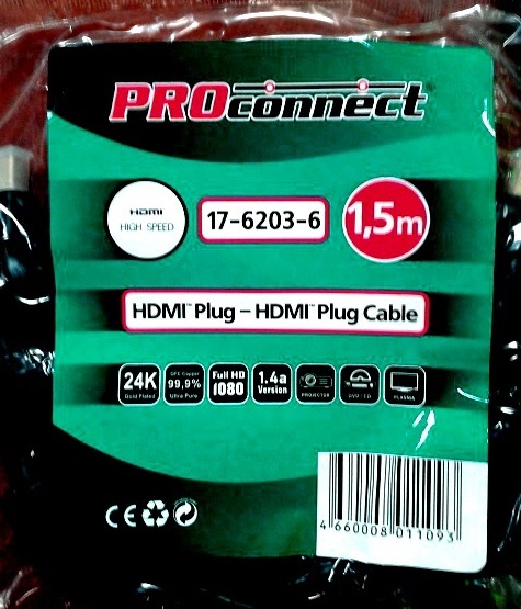 Кабель HDMI-HDMI V1.4a