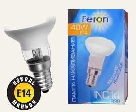 Лампа R39 40 вт Е14 Feron