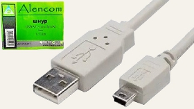 Шнур переходник USB на mini USB