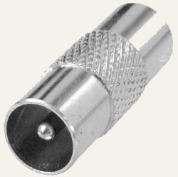 Соединитель антенного кабеля штекер-штекер металл